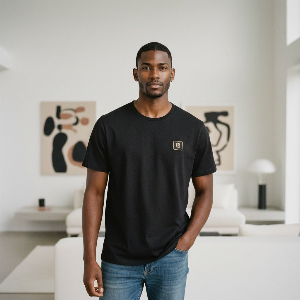 MONVRAI Black Emblem Tee