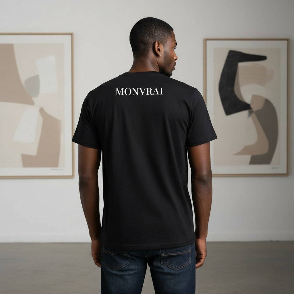 MONVRAI Black Gold Crest Tee
